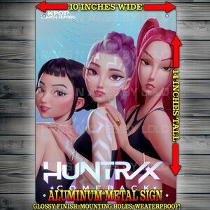 KPOP Demon Hunters Anime Glossy Wall Art Metal Sign 10x14"